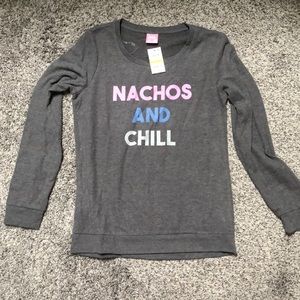 Nachos and chill crew neck sweatshirt